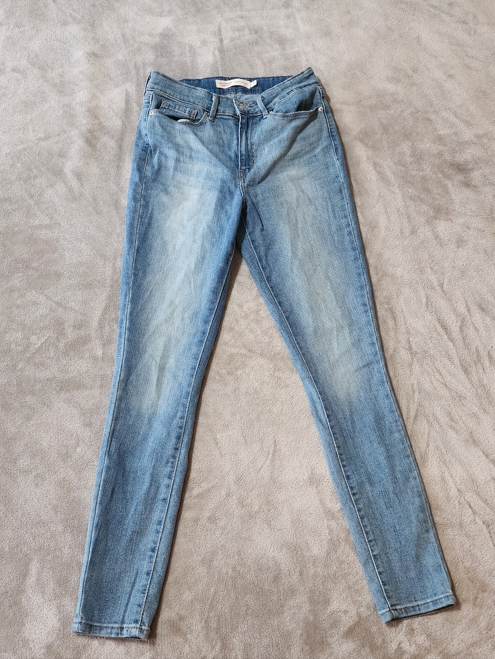 Levi’s Signature High Rise Skinny Jeans | Light Wash Stretch Denim W27 4